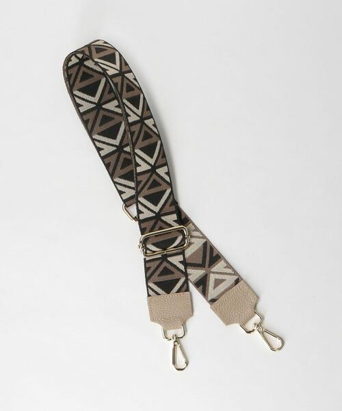 green label relaxing（グリーンレーベルリラクシング）の「＜PRATO MADE IN ITALY＞ ショルダー ストラップ（その他小物・レディース・ブラウン/ブラック/オフホワイト/その他1・FREE）」の4枚目の写真