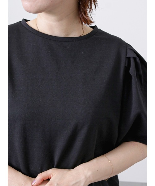 Lugnoncure（ルノンキュール）の「パフスリーブトップス（Tシャツ/カットソー・レディース・オフホワイト/イエロー/ブルー/ブラック・ﾌﾘ-）」の11枚目の写真