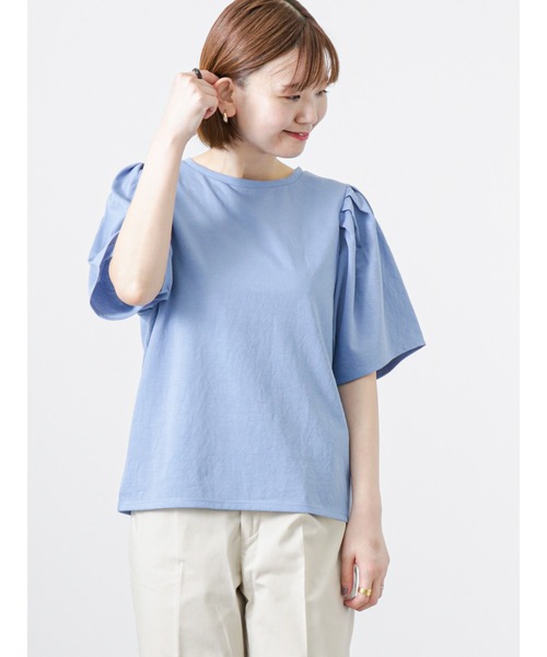 Lugnoncure（ルノンキュール）の「パフスリーブトップス（Tシャツ/カットソー・レディース・オフホワイト/イエロー/ブルー/ブラック・ﾌﾘ-）」の17枚目の写真