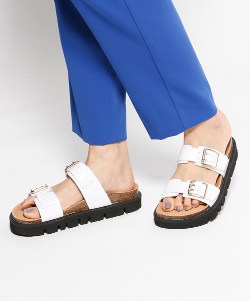 Mazell（マゼル）の「Mazell / PLAKTONトラックソールサンダル（サンダル・レディース・ホワイト/ブラック/パイソン・36/37/38）」の4枚目の写真