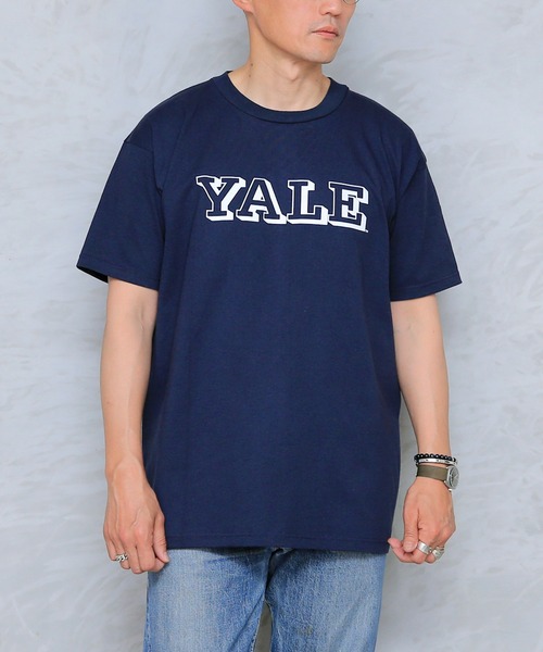 WAIPER.inc（ワイパーインク）の「MADE IN USA YALE ブラント Tシャツ YALE-083（Tシャツ/カットソー・メンズ・ホワイト/ネイビー/アッシュグレー・L/XL/M）」の3枚目の写真