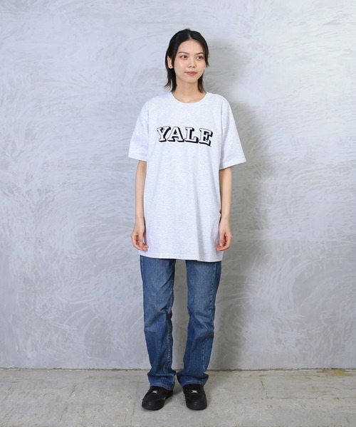 WAIPER.inc（ワイパーインク）の「MADE IN USA YALE ブラント Tシャツ YALE-083（Tシャツ/カットソー・メンズ・ホワイト/ネイビー/アッシュグレー・L/XL/M）」の4枚目の写真