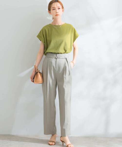 URBAN RESEARCH ROSSO WOMEN（アーバンリサーチ　ロッソ）の「ドライタッチデザインコクーンTシャツ（Tシャツ/カットソー・レディース・ブラック/パープル/オフホワイト/グリーン・FREE）」の13枚目の写真