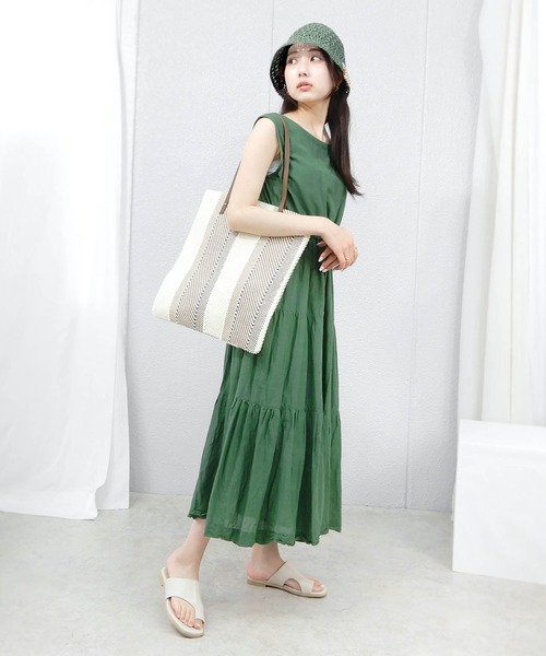 minia(ミニア)の「クロシェ編み フラワーパッチバケットハット(ハット・レディース・ブラック/グリーン/ナチュラル・FREE)」の16枚目の写真