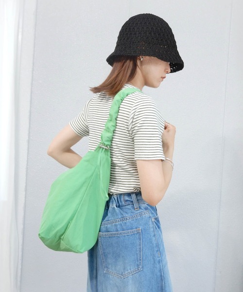 minia(ミニア)の「クロシェ編み フラワーパッチバケットハット(ハット・レディース・ブラック/グリーン/ナチュラル・FREE)」の8枚目の写真