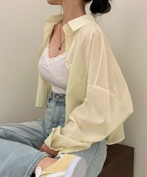 BEIDELLI | [BELLIDE MADE] クロップシアールーズフィットシャツ(シャツ/ブラウス)