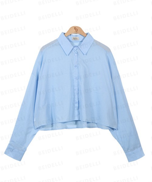 BEIDELLI（ベイデリー）の「[BELLIDE MADE] クロップシアールーズフィットシャツ（シャツ/ブラウス・レディース・イエロー/ネイビー/ホワイト/スカイブルー/ローズ/チャコールグレー・FREE）」の19枚目の写真
