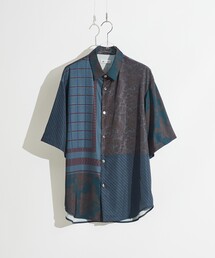 tk.TAKEO KIKUCHI | パッチワーク柄 半袖シャツ(シャツ/ブラウス)