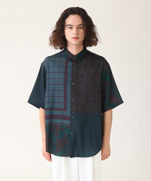 SCRAP PATCHWORK総柄 半袖Tシャツ　パッチワーク　総柄 tk.TAKEO KIKUCHI（ティーケータケオキクチ）の「◇パッチワーク