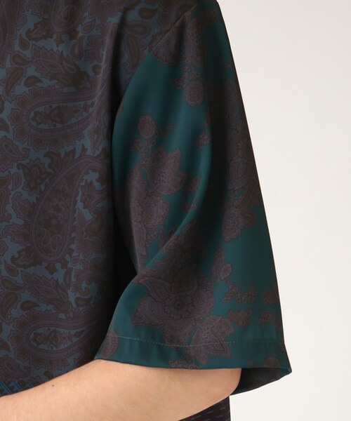 tk.TAKEO KIKUCHI（ティーケータケオキクチ）の「◆パッチワーク柄 半袖シャツ（シャツ/ブラウス・メンズ・ネイビー系9/ブラック系4/ホワイト系7・02/03/01）」の9枚目の写真