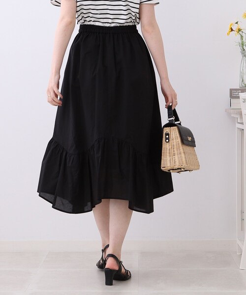 couture brooch（クチュールブローチ）の「◆【一枚で華やかに。】コットンボイルスカート（スカート・レディース・オフホワイト/ブルー/ブラック・36/38/40/42）」の18枚目の写真