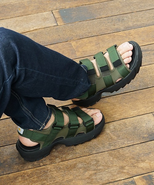 MinoriTY(マイノリティ)の「【MinoriTY】厚底シャークソールグラディエーターサンダル メンズ スポーツサンダル シンプル 夏服(サンダル・メンズ・オリーブ/ホワイト/ブラック・S/M/L)」の7枚目の写真