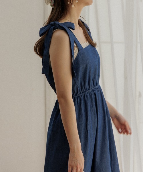 flower(フラワー)の「ショルダーリボンワンピース(ワンピース・レディース・ブルー/ネイビー・FREE)」の20枚目の写真