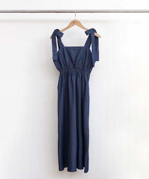 flower(フラワー)の「ショルダーリボンワンピース(ワンピース・レディース・ブルー/ネイビー・FREE)」の13枚目の写真