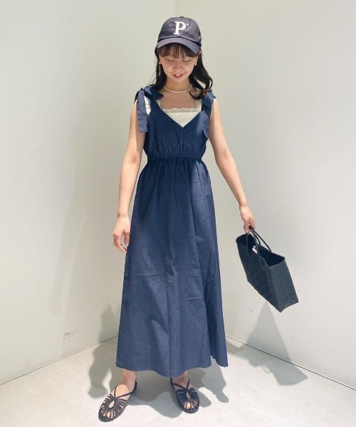 flower(フラワー)の「ショルダーリボンワンピース(ワンピース・レディース・ブルー/ネイビー・FREE)」の21枚目の写真