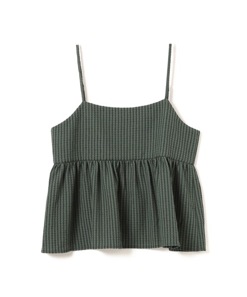 B:MING by BEAMS（ビーミングバイビームス）の「B:MING by BEAMS / ジャカード ペプラム キャミソール（キャミソール・レディース・ブラック/ダークグリーン・MEDIUM/SMALL）」の17枚目の写真
