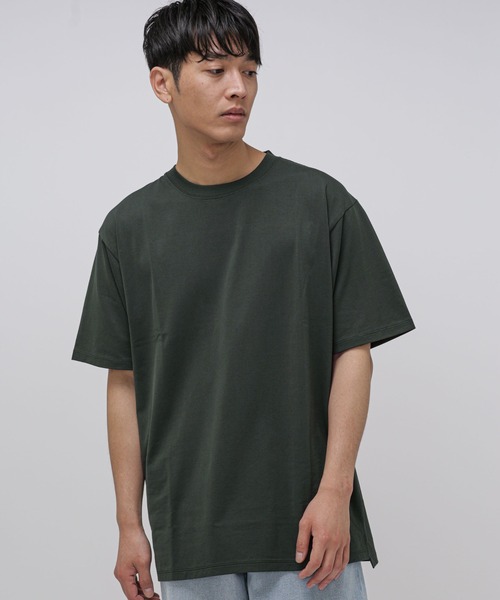 NANO universe(ナノユニバース)の「LB.03/超長綿シルケットクルーネックTシャツ(Tシャツ/カットソー・メンズ・ダークグリーン/ブルー/オレンジ・M/L/S)」の2枚目の写真