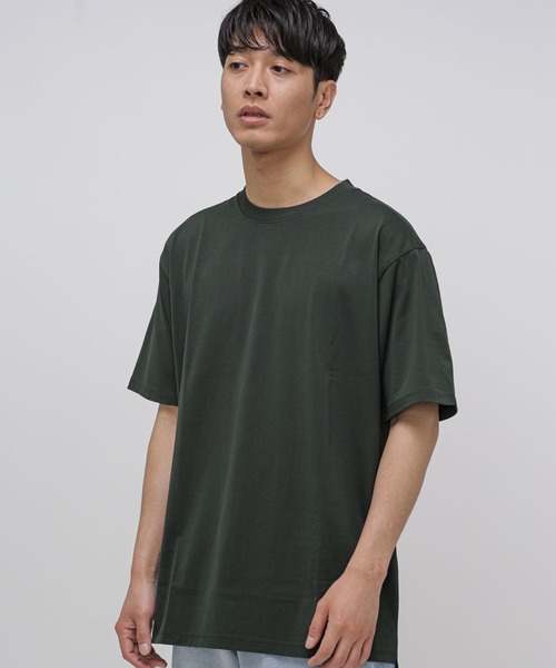 NANO universe(ナノユニバース)の「LB.03/超長綿シルケットクルーネックTシャツ(Tシャツ/カットソー・メンズ・ダークグリーン/ブルー/オレンジ・M/L/S)」の4枚目の写真