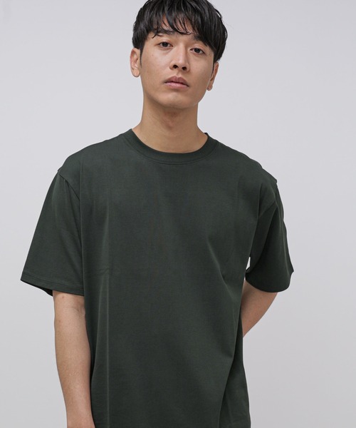 NANO universe(ナノユニバース)の「LB.03/超長綿シルケットクルーネックTシャツ(Tシャツ/カットソー・メンズ・ダークグリーン/ブルー/オレンジ・M/L/S)」の6枚目の写真