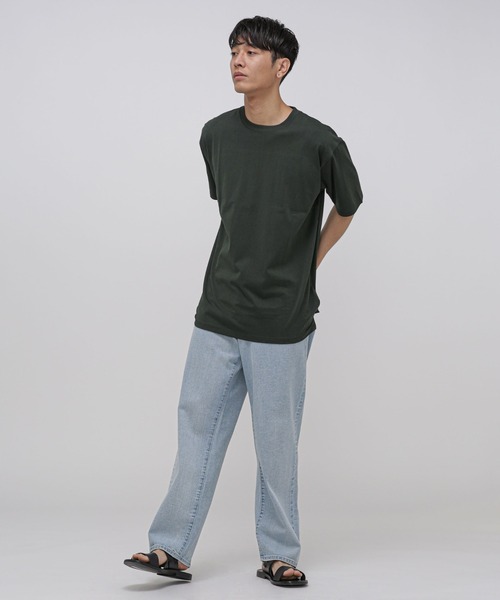 NANO universe(ナノユニバース)の「LB.03/超長綿シルケットクルーネックTシャツ(Tシャツ/カットソー・メンズ・ダークグリーン/ブルー/オレンジ・M/L/S)」の14枚目の写真