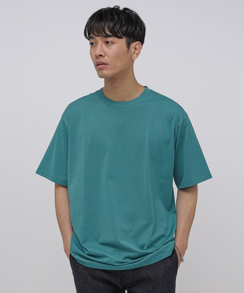 NANO universe(ナノユニバース)の「LB.03/超長綿シルケットクルーネックTシャツ(Tシャツ/カットソー・メンズ・ダークグリーン/ブルー/オレンジ・M/L/S)」の16枚目の写真