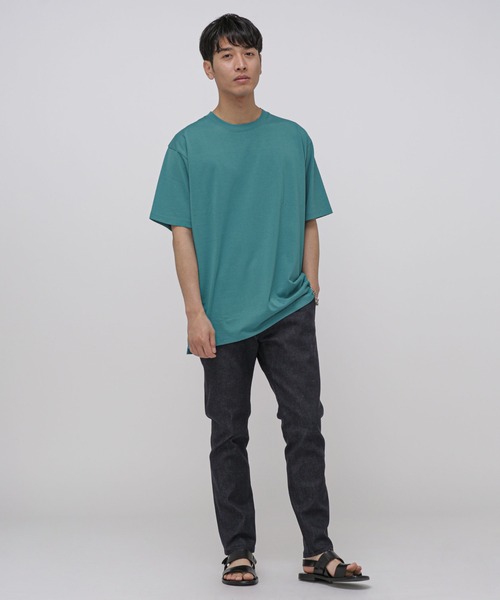 NANO universe(ナノユニバース)の「LB.03/超長綿シルケットクルーネックTシャツ(Tシャツ/カットソー・メンズ・ダークグリーン/ブルー/オレンジ・M/L/S)」の12枚目の写真