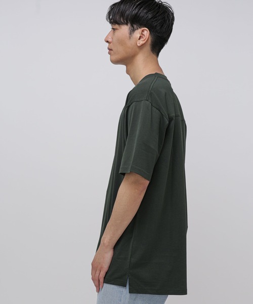 NANO universe(ナノユニバース)の「LB.03/超長綿シルケットクルーネックTシャツ(Tシャツ/カットソー・メンズ・ダークグリーン/ブルー/オレンジ・M/L/S)」の9枚目の写真