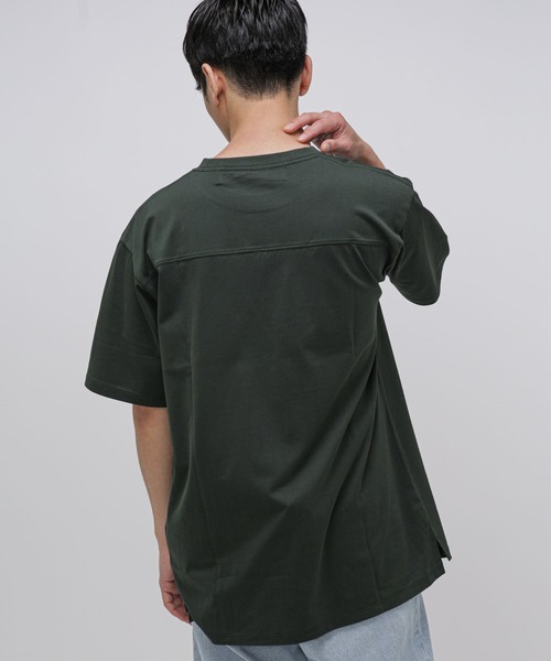 NANO universe(ナノユニバース)の「LB.03/超長綿シルケットクルーネックTシャツ(Tシャツ/カットソー・メンズ・ダークグリーン/ブルー/オレンジ・M/L/S)」の17枚目の写真