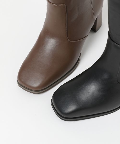 mysty woman（ミスティウーマン）の「ラウンドスクエアロングブーツ 969427（ブーツ・レディース・ブラウン/ブラック・MEDIUM/LARGE）」の14枚目の写真