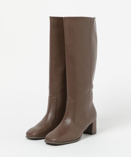 mysty woman（ミスティウーマン）の「ラウンドスクエアロングブーツ 969427（ブーツ・レディース・ブラウン/ブラック・MEDIUM/LARGE）」の5枚目の写真