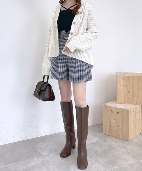 mysty woman（ミスティウーマン）の「ラウンドスクエアロングブーツ 969427（ブーツ・レディース・ブラウン/ブラック・MEDIUM/LARGE）」の18枚目の写真