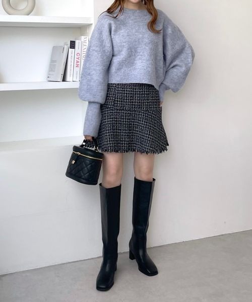 mysty woman（ミスティウーマン）の「ラウンドスクエアロングブーツ 969427（ブーツ・レディース・ブラウン/ブラック・MEDIUM/LARGE）」の15枚目の写真