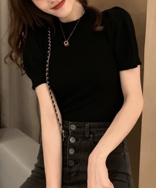 Achic（アシック）の「サマーニット　ボリュームスリーブトップス（ニット/セーター・レディース・ホワイト/アイボリー・M）」の12枚目の写真