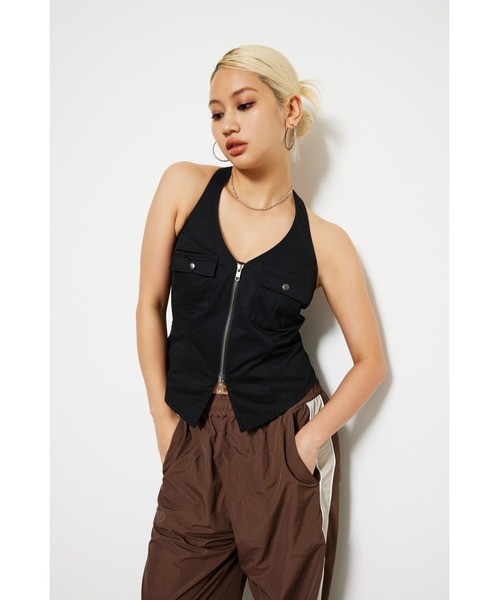 LAGUA GEM ホルダーネックトップス トップス tsuki chan LAGUA GEM