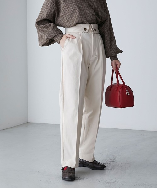 BONLECILL(ボンルシール)の「ウエストターンバックデザインチノパンツ(チノパンツ・レディース・カーキ/ネイビー/ベージュ/アイボリー・M/S/L)」の18枚目の写真