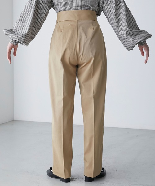 BONLECILL(ボンルシール)の「ウエストターンバックデザインチノパンツ(チノパンツ・レディース・カーキ/ネイビー/ベージュ/アイボリー・M/S/L)」の14枚目の写真