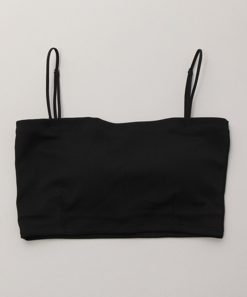 A part by（アパートバイ）の「カップツキバンドゥキャミ（キャミソール・レディース・ブラック/オフホワイト・FREE）」の2枚目の写真