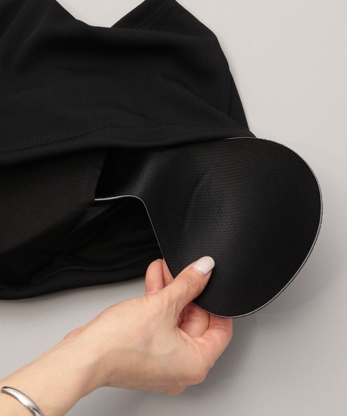 A part by（アパートバイ）の「カップツキバンドゥキャミ（キャミソール・レディース・ブラック/オフホワイト・FREE）」の11枚目の写真