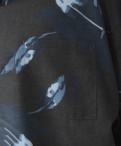 CTHY（シティ）の「オープンカラーリラックスフィットハーフスリーブシャツ（シャツ/ブラウス・メンズ・ブラック/グレー/ブルー/ブラック系/グリーン系・S/M/L/XL）」の12枚目の写真