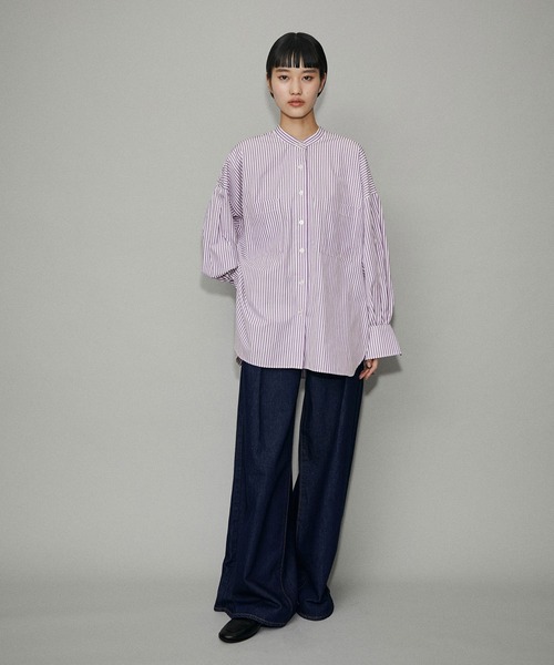 ADAM ET ROPE'（アダムエロペ）の「【一部サイト限定】TCブロードバンドカラーシャツ（シャツ/ブラウス・レディース・ブルー系その他4/ダークグリーン/ブラック系その他/パープル系その他2/オフホワイト・FREE）」の13枚目の写真