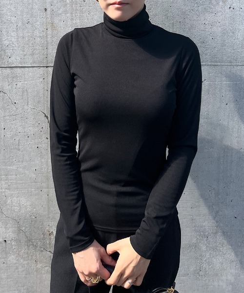 JENNE(ジェンヌ)の「ソフトタッチJENNEベーシックカットソー(Tシャツ/カットソー・レディース・ホワイト/ネイビー/ブラック・MEDIUM/LARGE/SMALL)」の5枚目の写真
