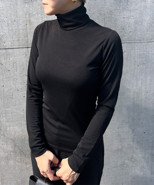 JENNE(ジェンヌ)の「ソフトタッチJENNEベーシックカットソー(Tシャツ/カットソー・レディース・ホワイト/ネイビー/ブラック・MEDIUM/LARGE/SMALL)」の9枚目の写真