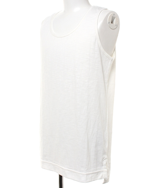 WEGO(ウィゴー)の「WEGO/サイドスリットロングタンクトップ(タンクトップ・メンズ・ホワイト/杢グレー・MEDIUM/LARGE)」の3枚目の写真