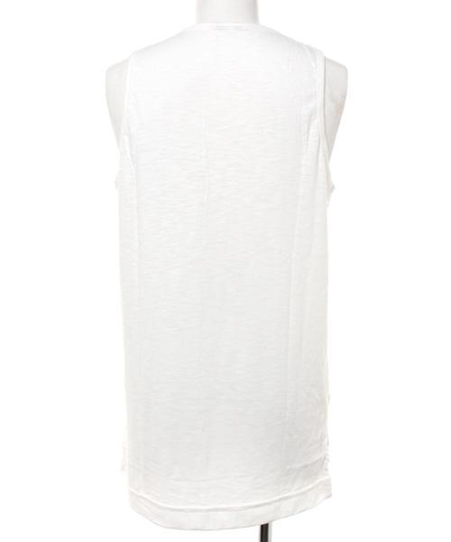 WEGO(ウィゴー)の「WEGO/サイドスリットロングタンクトップ(タンクトップ・メンズ・ホワイト/杢グレー・MEDIUM/LARGE)」の4枚目の写真