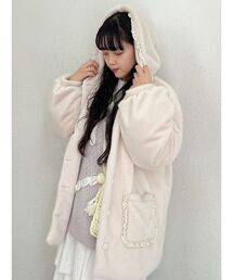 merry jenny | フリルフードフェイクファージャケット(ダウンジャケット/コート)