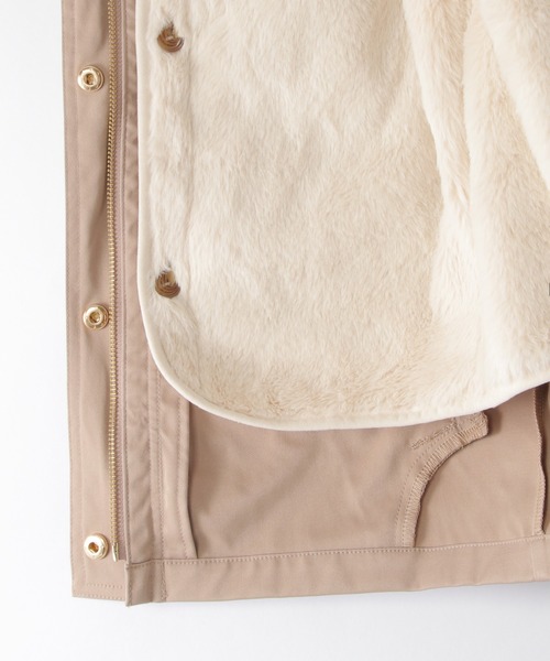 ikka（イッカ）の「【親子コーデ】ファーライナー3WAYマウンテンパーカー（120~160cm）（マウンテンパーカー・キッズ・ベージュ/ネイビー・140/160/130/150/120）」の11枚目の写真