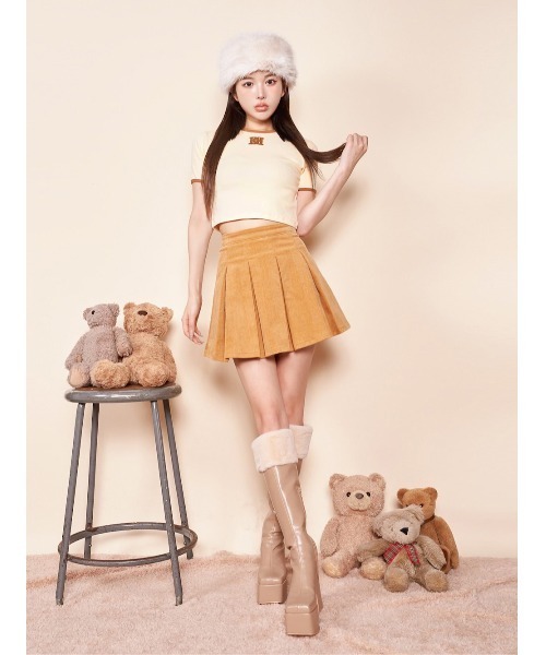 Darich（ダーリッチ）の「DDサガラショートトップス（Tシャツ/カットソー・レディース・アイボリー/サックスブルー/ブラック・FREE）」の5枚目の写真