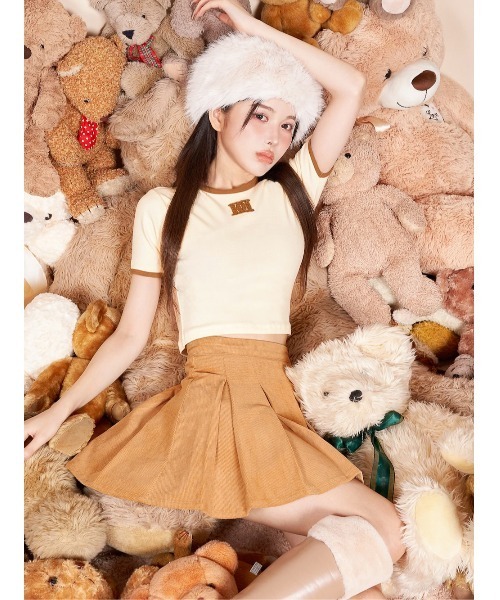 Darich（ダーリッチ）の「DDサガラショートトップス（Tシャツ/カットソー・レディース・アイボリー/サックスブルー/ブラック・FREE）」の6枚目の写真