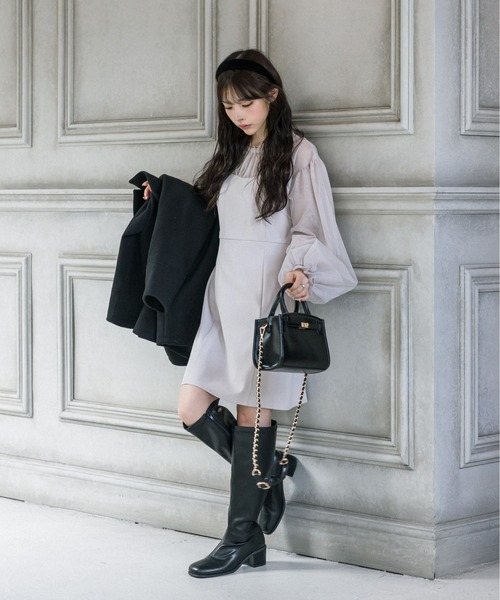 OLIVE des OLIVE（オリーブデオリーブ）の「バーキン風ミニバッグ　1032120080（ショルダーバッグ・レディース・オフホワイト/ブラック/ピンク・FREE）」の12枚目の写真