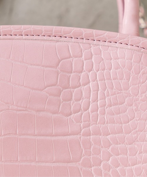 OLIVE des OLIVE（オリーブデオリーブ）の「バーキン風ミニバッグ　1032120080（ショルダーバッグ・レディース・オフホワイト/ブラック/ピンク・FREE）」の22枚目の写真